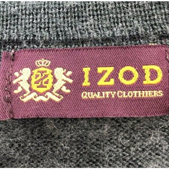 Izod Wool Blend Sweater Mens Size XXL 2XL Gray V-Neck Long Sleeve Knit Soft - Picture 3 of 11